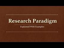 Video thumbnail for What is Research Paradigm || Explained with examples
