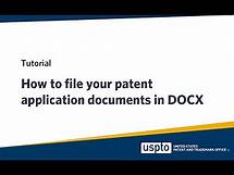Video thumbnail for How to file your patent application documents in DOCX