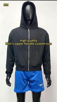 Video thumbnail for Custom Mens Hoodie 500 Gsm Blank Heavyweight Oversized French Terry Drop Shoulder Cropped Boxy Oversized Full Zip up Hoodie