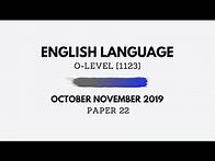 Video thumbnail for O-Level English October November 2019 Paper 22 - Reading (Complete Solutions) 1123/22