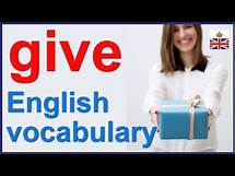 Video thumbnail for Phrasal verbs with GIVE - Learn English vocabulary