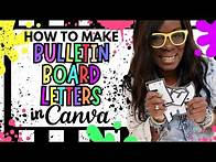 Video thumbnail for Create Bulletin Board Letters in Canva | Childcare Classroom Daycare DIY | Canva Beginners Teachers