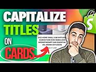 Video thumbnail for How To Capitalize Product Title On Product Cards In Shopify