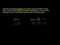 Video thumbnail for Subtraction Word Problem