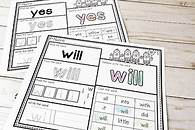Video thumbnail for Free Printable Kindergarten Sight Words Worksheets