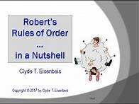 Video thumbnail for ND Academy, Robert's Rules of Order ... in a Nutshell?