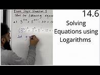 Video thumbnail for Edexcel AS Level Maths: 14.6 Solving Equations using Logarithms