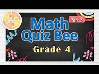 Video thumbnail for Math Quiz Bee for Grade 4 | Quiz 3 | Quiz by brainYs