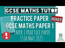 Video thumbnail for Final Practice Paper 1 | Higher GCSE Maths Exam 15th May 2025 | 1 Hour Video | TGMT