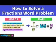 Video thumbnail for How to Solve a Fractions Word Problem