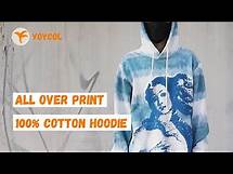 Video thumbnail for Custom All Over Print 100% Cotton Hoodie - Yoycol Print On Demand