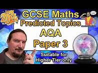 Video thumbnail for AQA GCSE Maths - Predicted Paper 3 - June 2024 - Higher Tier