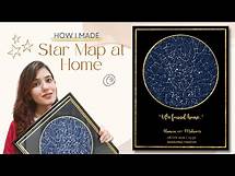 Video thumbnail for How to make Star Map for FREE || DIY Customised Star map || Unique Gifts for him