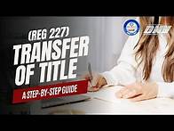 Video thumbnail for Complete Guide to Filling out Transfer of Title Form REG 227 in California