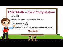 Video thumbnail for CXC Past Paper Math Questions - Basic Computation