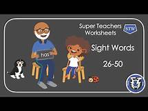 Video thumbnail for Super Teachers Worksheets Sight Words (26-50)