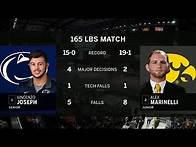 Video thumbnail for 165 LBS: #2 Alex Marinelli (Iowa) vs. #1 Vincenzo Joseph (PSU) | 2020 B1G Wrestling Championships