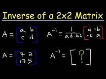 Video thumbnail for Inverse of a 2x2 Matrix