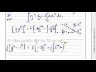 Video thumbnail for WMA14 01 IAL (Edexcel) P4 June 2021 Q8 Differential Equations Integration by Parts, Limits