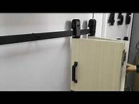 Video thumbnail for Black Single Bi-Fold Sliding Barn Door Track And Hardware Kit