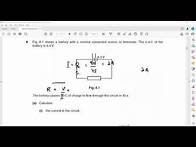 Video thumbnail for Electric Circuits Questions Cambridge IGCSE O level Physics 0625 0972 5054 Lesson 64 part a