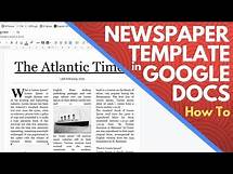 Video thumbnail for Editable Newspaper Template Google Docs - How to Make a Newspaper on Google Docs
