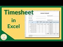 Video thumbnail for How to Make a Timesheet in Excel - Tutorial