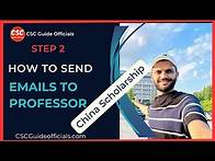 Video thumbnail for How to Send Email to Chinese Professors For Acceptance Letter | Step 2 | China Scholarship 2025-2026
