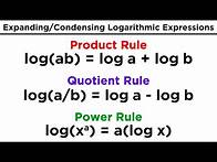 Video thumbnail for Logarithms Part 3: Properties of Logs, Expanding Logarithmic Expressions