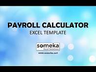 Video thumbnail for Payroll Calculator - Excel Template to Calculate Taxes and Payments