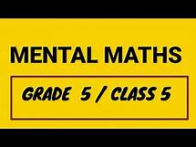 Video thumbnail for GRADE 5 MENTAL MATHS TEST | SIMPLE MATHS QUIZ GRADE 5