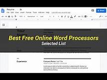 Video thumbnail for 5 Best Free Online Word Processors | Selected List