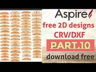 Video thumbnail for free 2D design for cnc machine (part 10) ! free DXF files! free vector for aspire and artcam