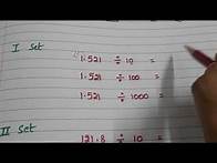 Video thumbnail for Decimals Division by 10, 100 or 1000 for grade 5