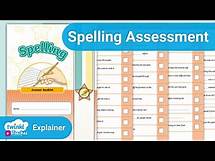 Video thumbnail for Year 6 Spelling Assessment Test