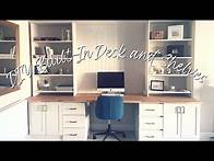 Video thumbnail for DIY Built-In Desk and Shelves - IKEA Billy Bookcase Hack