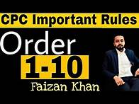 Video thumbnail for CPC : Order 1 to 10 (IMPORTANT RULES )