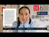 Video thumbnail for how to write the best personal statement || uk ucas university