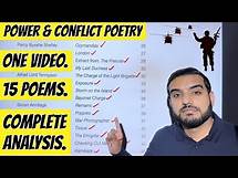 Video thumbnail for Power & Conflict: ALL 15 Poems: EVERYTHING You Need In One Video