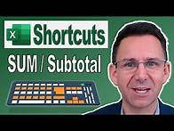 Video thumbnail for Best Excel Shortcut Keys: AutoSum and SUM Filtered Rows Only