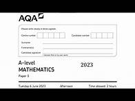 Video thumbnail for AQA A Level Maths Paper 1 2023