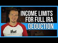 Video thumbnail for IRA deduction limit IF you have 401k or other retirement accounts. | FinTips