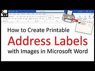 Video thumbnail for How to Create Printable Address Labels with Images in Microsoft Word