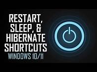 Video thumbnail for How to Create Restart, Sleep and Hibernate Shortcuts in Windows
