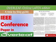 Video thumbnail for How to write an IEEE research paper in Latex | Overleaf