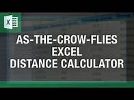 Video thumbnail for As-the-crow-flies Distance Calculator in Excel