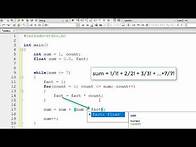 Video thumbnail for C Program To Find Sum of Series 1/1! + 2/2! + 3/3! + .... + n/n!