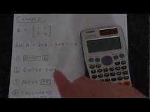 Video thumbnail for Finding The Determinant of A Matrix Using A Casio Fx 991 ES Plus Calculator