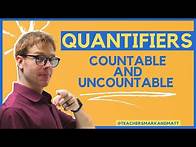 Video thumbnail for Quantifiers - Countable and Uncountable Nouns