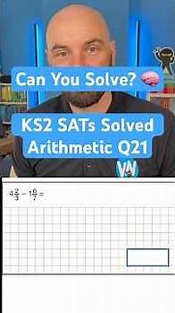 Video thumbnail for KS2 SATs Solved - Arithmetic 21 - Fractions | Year 6 SATs